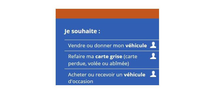 CARTE GRISE: démarches